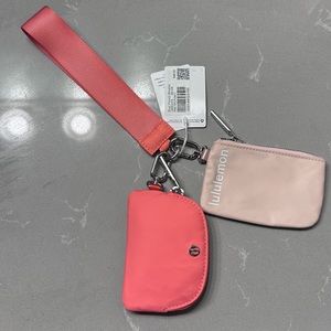 Lululemon Dual Pouch Wristlet-Raspberry Cream/Pink Mist NWT